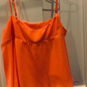 Silk orange tank